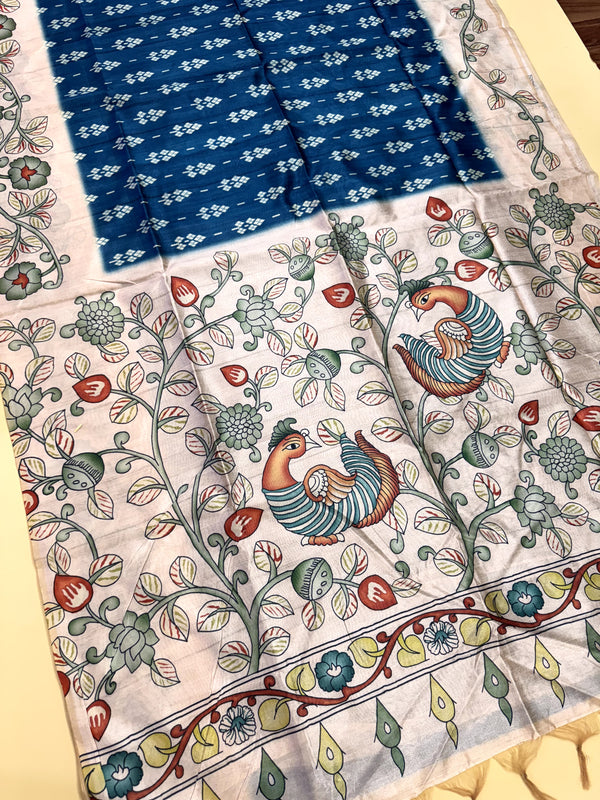 Tussar Silk kalamkari 101 - FIROZI