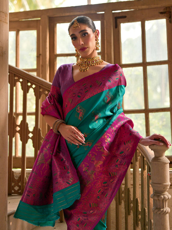 RAMA BANARASI SILK WOVEN SAREE