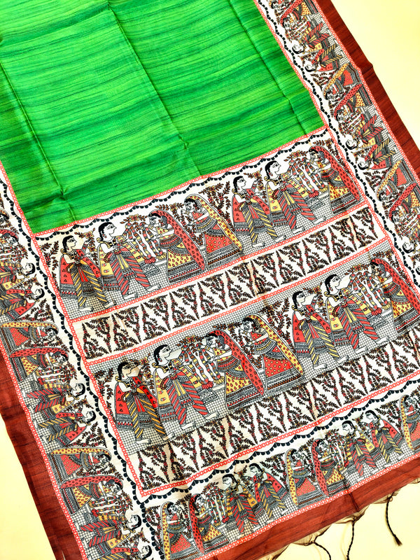 Tussar Silk kalamkari 116 - PISTA