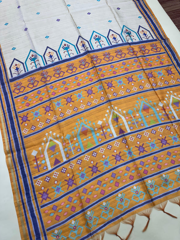 Mallai Silk Dolabedi Pallu Saree - YELLOW